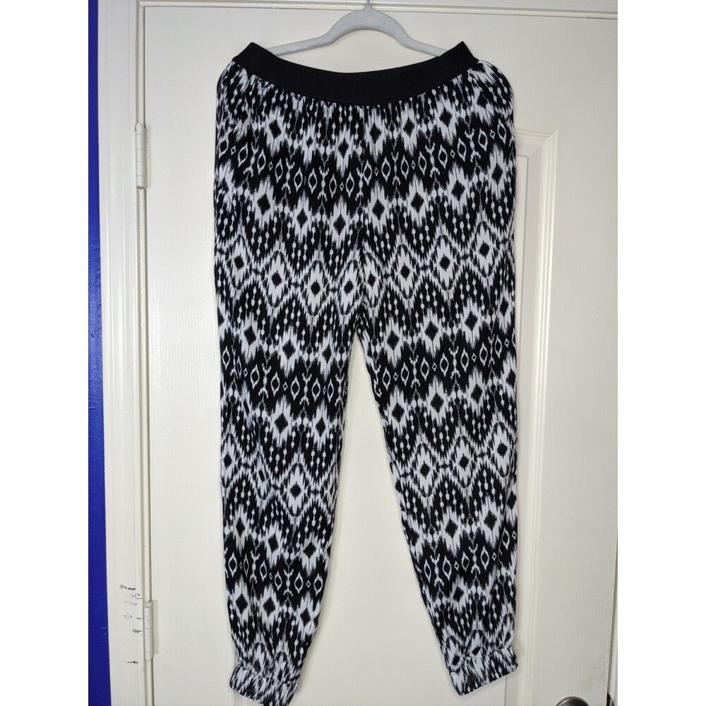 Joe B by Joe Benbasset  Womens Medium Black Elastic Waist  Rayon Pants
